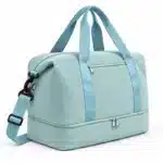B1037 Versatile Corduroy Cotton Fabric Duffle Bag with Shoe Compartment - Image 4