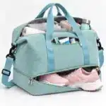 B1037 Versatile Corduroy Cotton Fabric Duffle Bag with Shoe Compartment