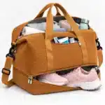 B1038 Versatile Corduroy Cotton Fabric Duffle Bag with Shoe Compartment