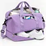B1043 Versatile Corduroy Cotton Fabric Duffle Bag with Shoe Compartment